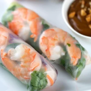 3. Vietnamese Shrimp Cold Roll (with Pranut Sauce/4Pcs)